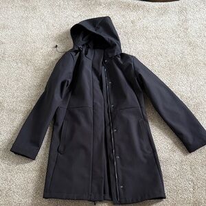 Black Hooded Coat